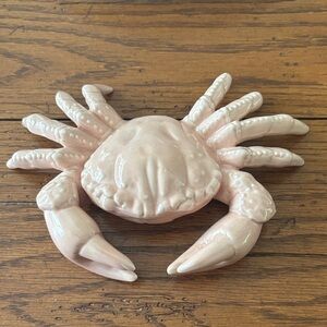 Ashland Pink Ceramic Crab Decor